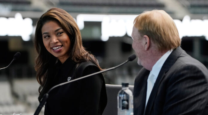 Sashi Brown, Jason Wright And Sandra Douglass Morgan | Oakland Raiders