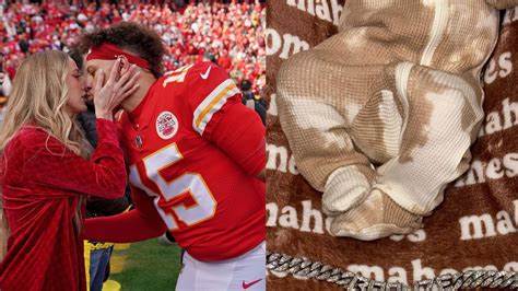 Patrick Mahomes wins game and has baby boy Bronze