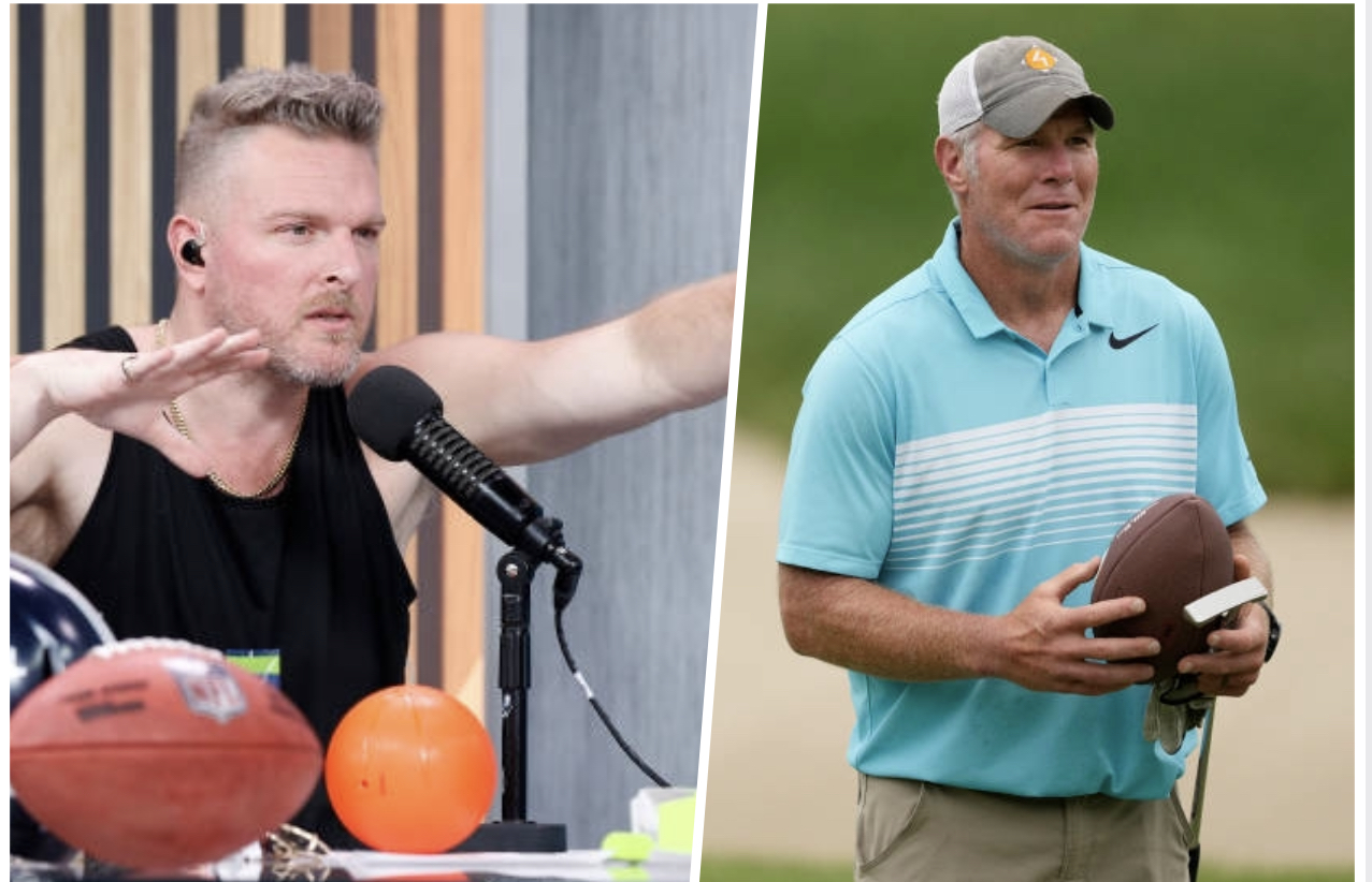 Brett Favre suing Pat McAfee and Shannon Sharpe.
