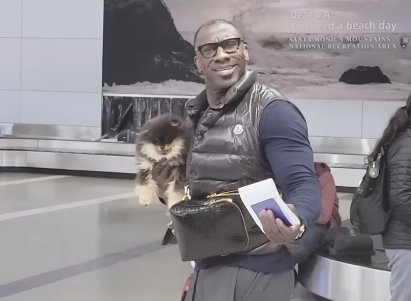 Shannon Sharpe Buys Dog For 10K @LAX the gets mad at people recording