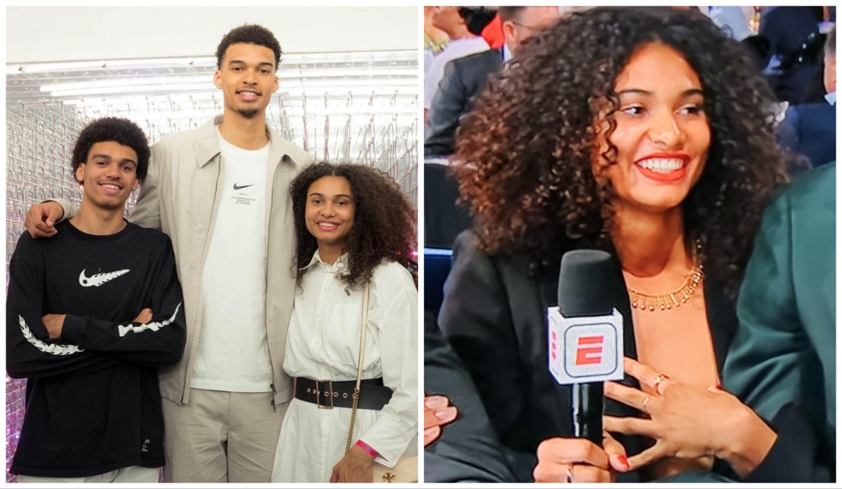 Victor Wembanyama's Sister Eve Wows in Plunging Suit at NBA Draft –  Footwear News