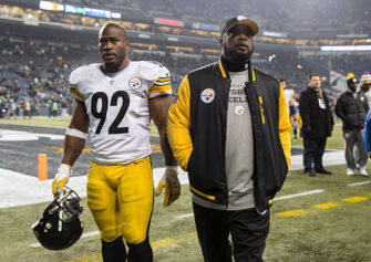James Harrison rips his former Pittsburgh Steelers coach Mike Tomlin for not reaching a Super Bowl in 15 years and lowering Steelers standards.
