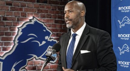 Brad Holmes is a Black general manager for Detroit Lions, ranking the nine Black GM