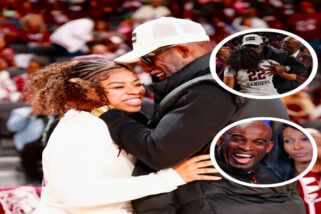 Deion Sanders attended his daughter Shelomi's college basketball game with Alabama A&T.